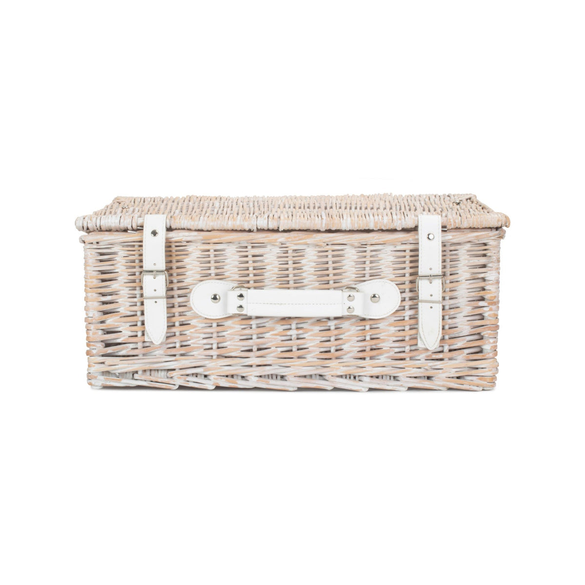 18 Inch White Wash Willow Hamper
