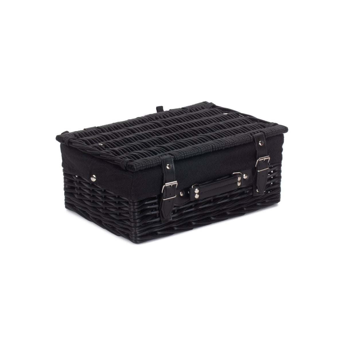 14 Inch Black Willow Hamper with Black Lining