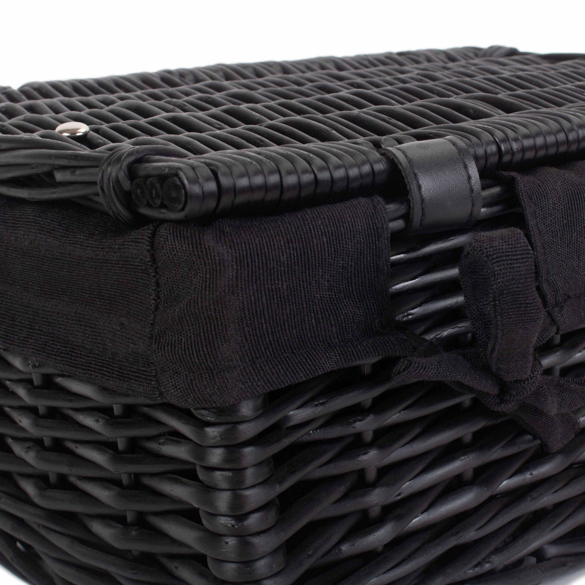 14 Inch Black Willow Hamper with Black Lining