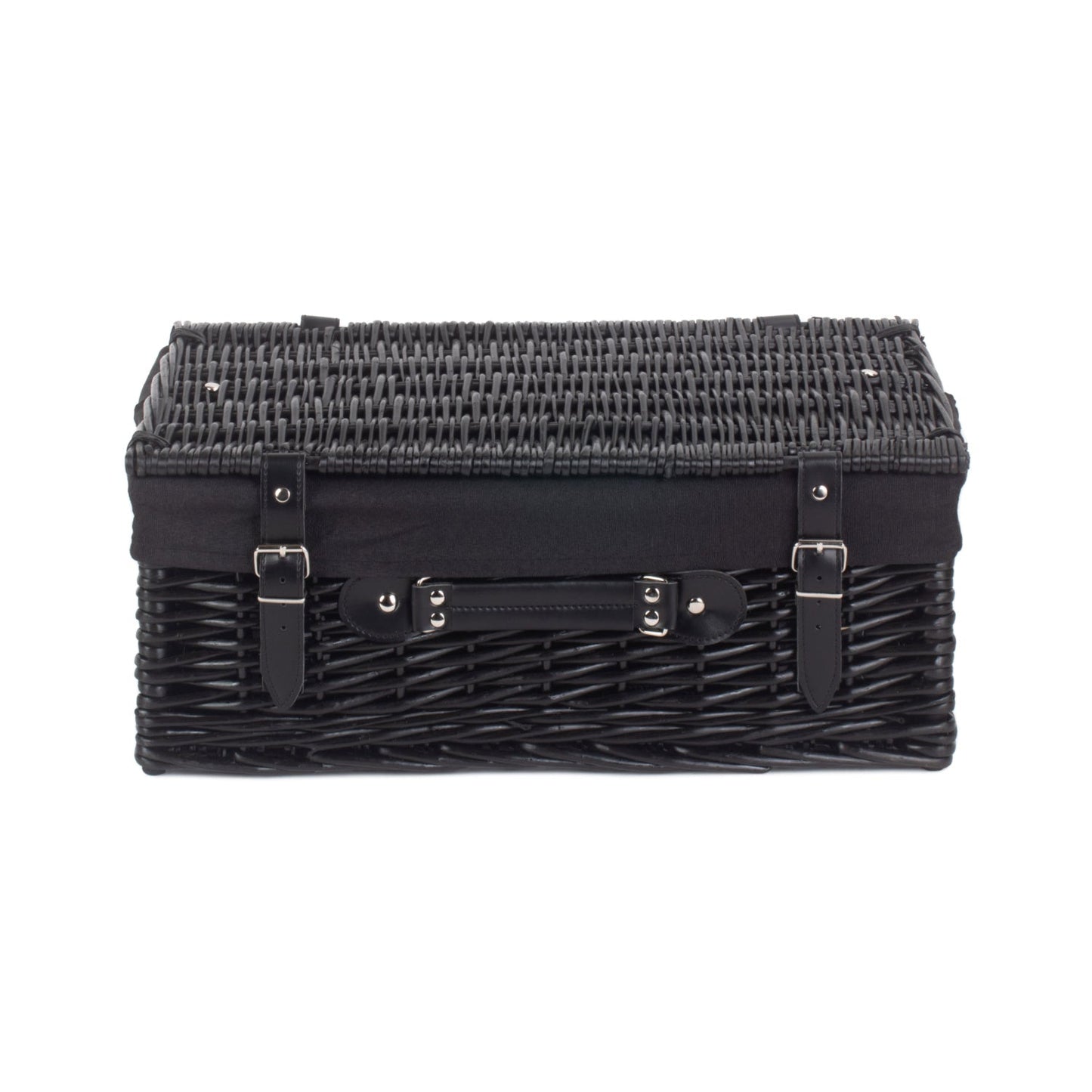 18 Inch Black Willow Hamper with Black Lining