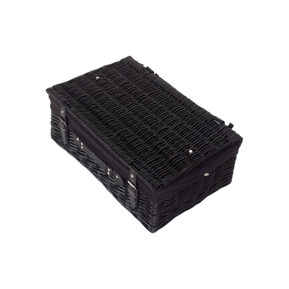 18 Inch Black Willow Hamper with Black Lining