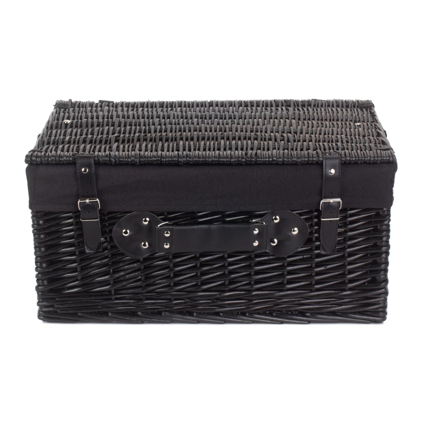 20 Inch Black Willow Hamper with Black Lining