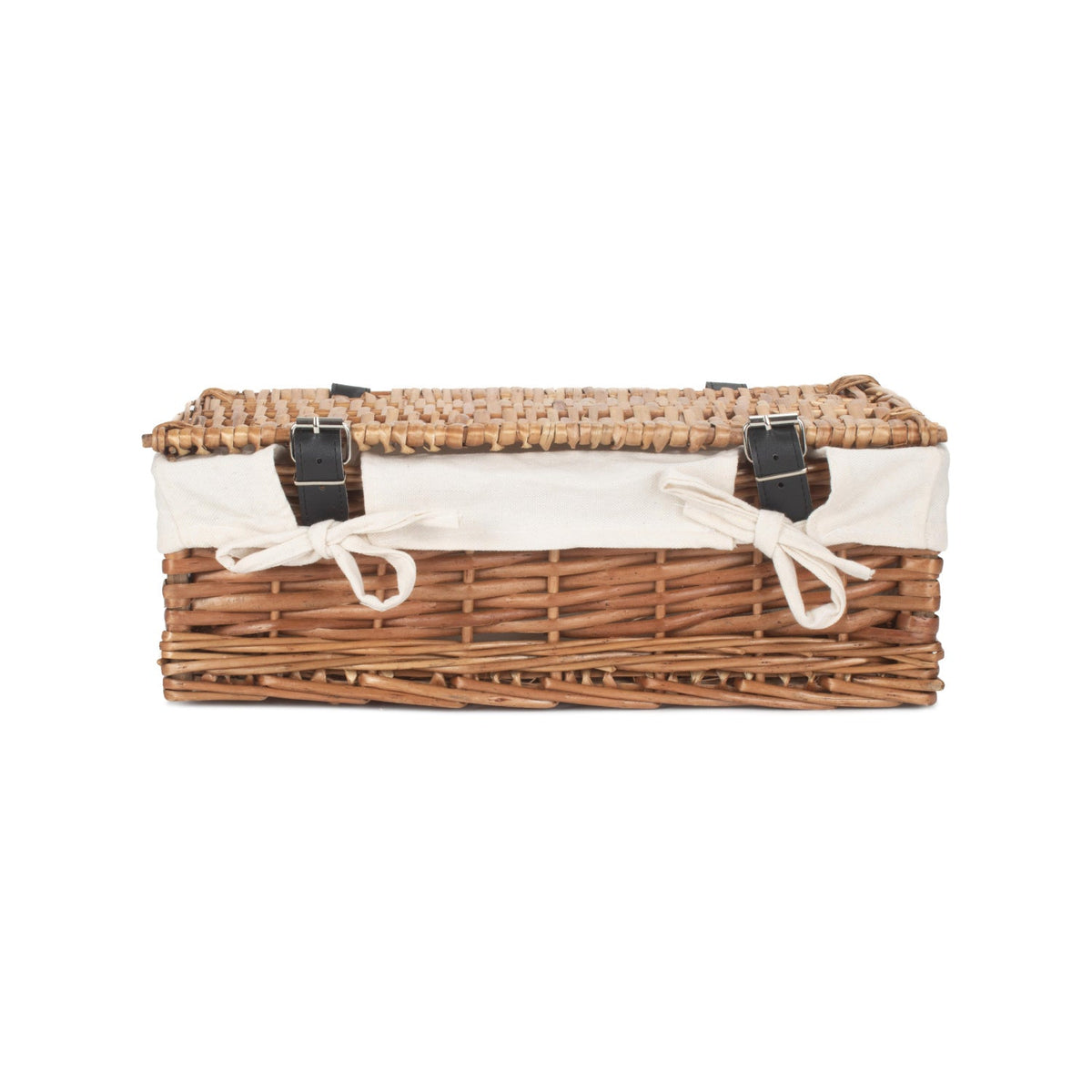 15 Inch Split Willow Hamper with White Lining