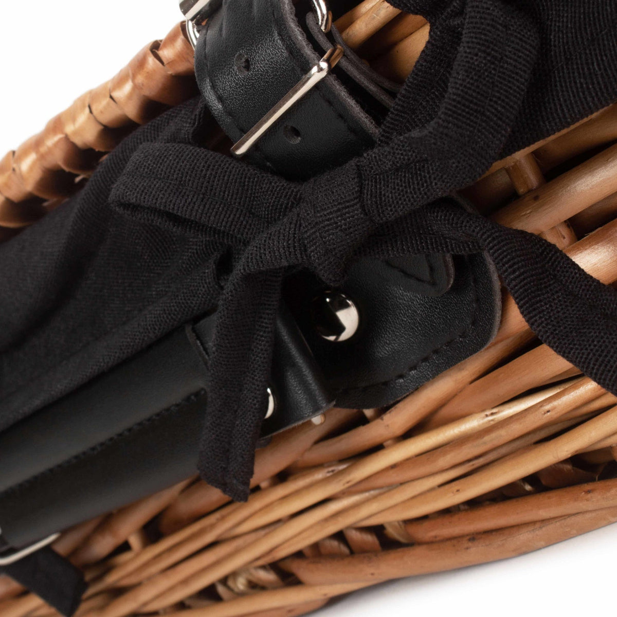 14 Inch Split Willow Hamper with Black Lining