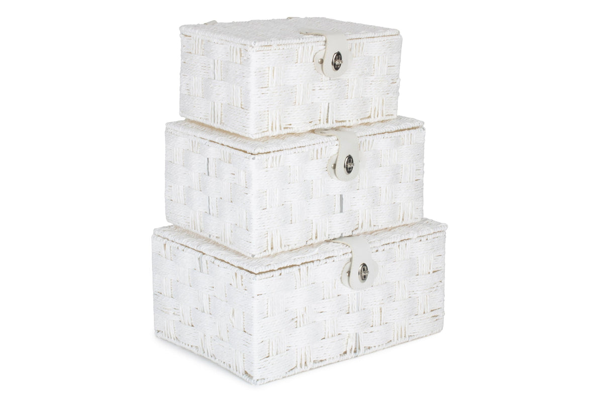 Paper Rope Hampers - White