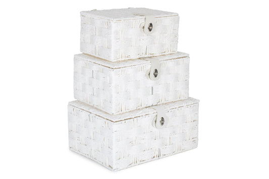 Paper Rope Hampers - White