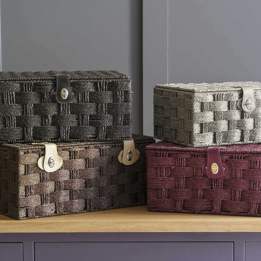 Large Paper Rope Hamper - Black