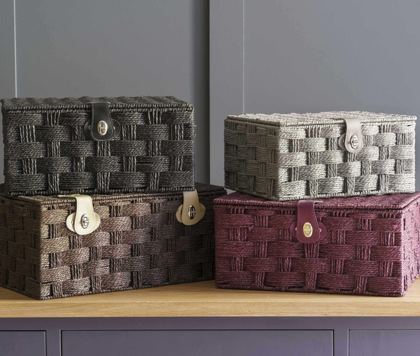 Large Paper Rope Hamper - Grey