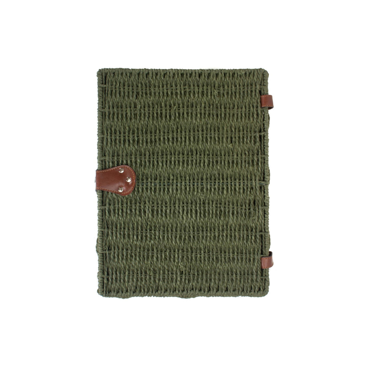 Large Paper Rope Hamper - Forest Green