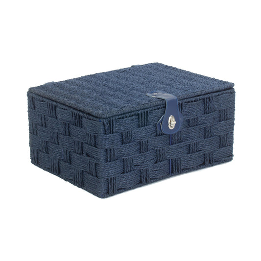 Large Paper Rope Hamper - Blue