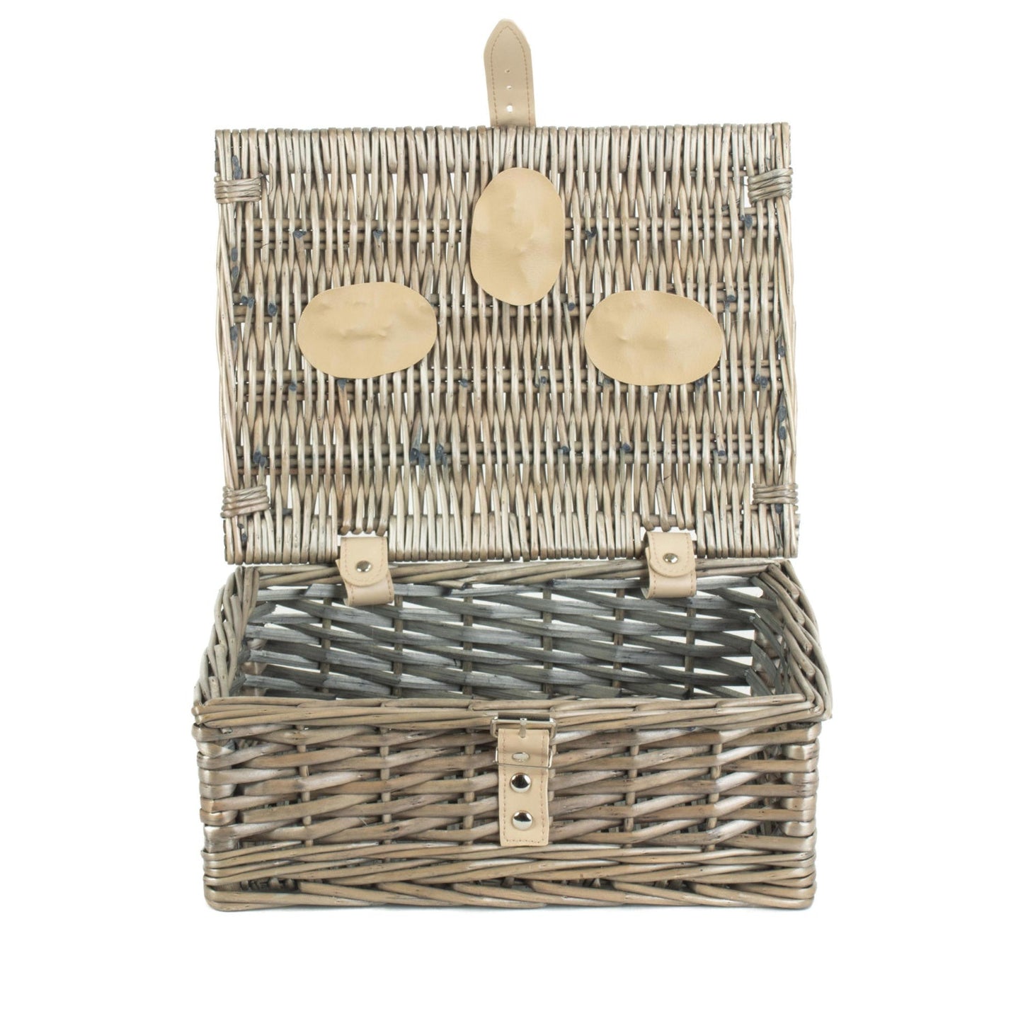 12 Inch Antique Wash Split Willow Hamper
