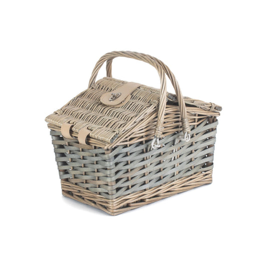 Poplar Antique Wash Swing Handled Hamper