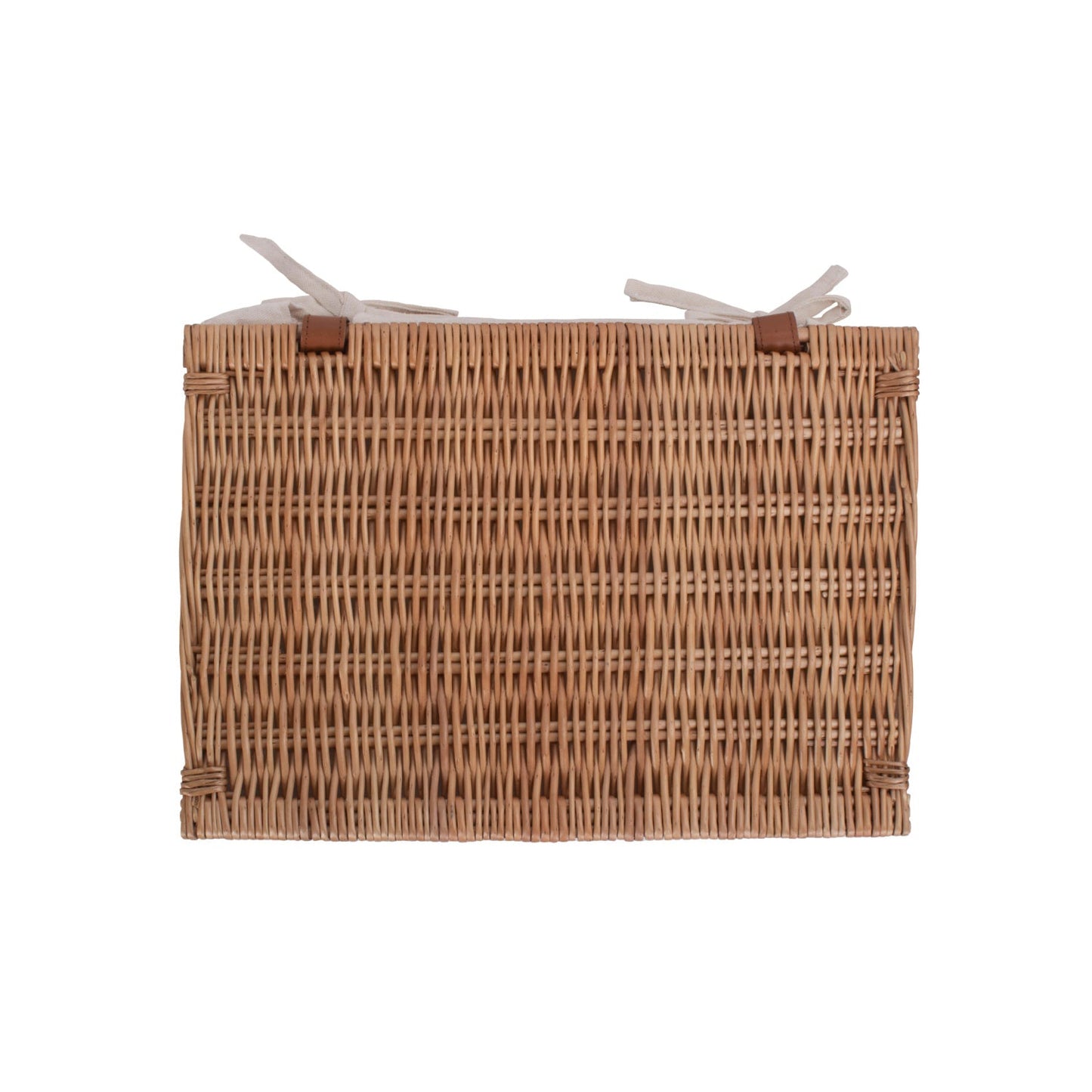 Large Double Steamed WIllow Storage Hamper with White Lining