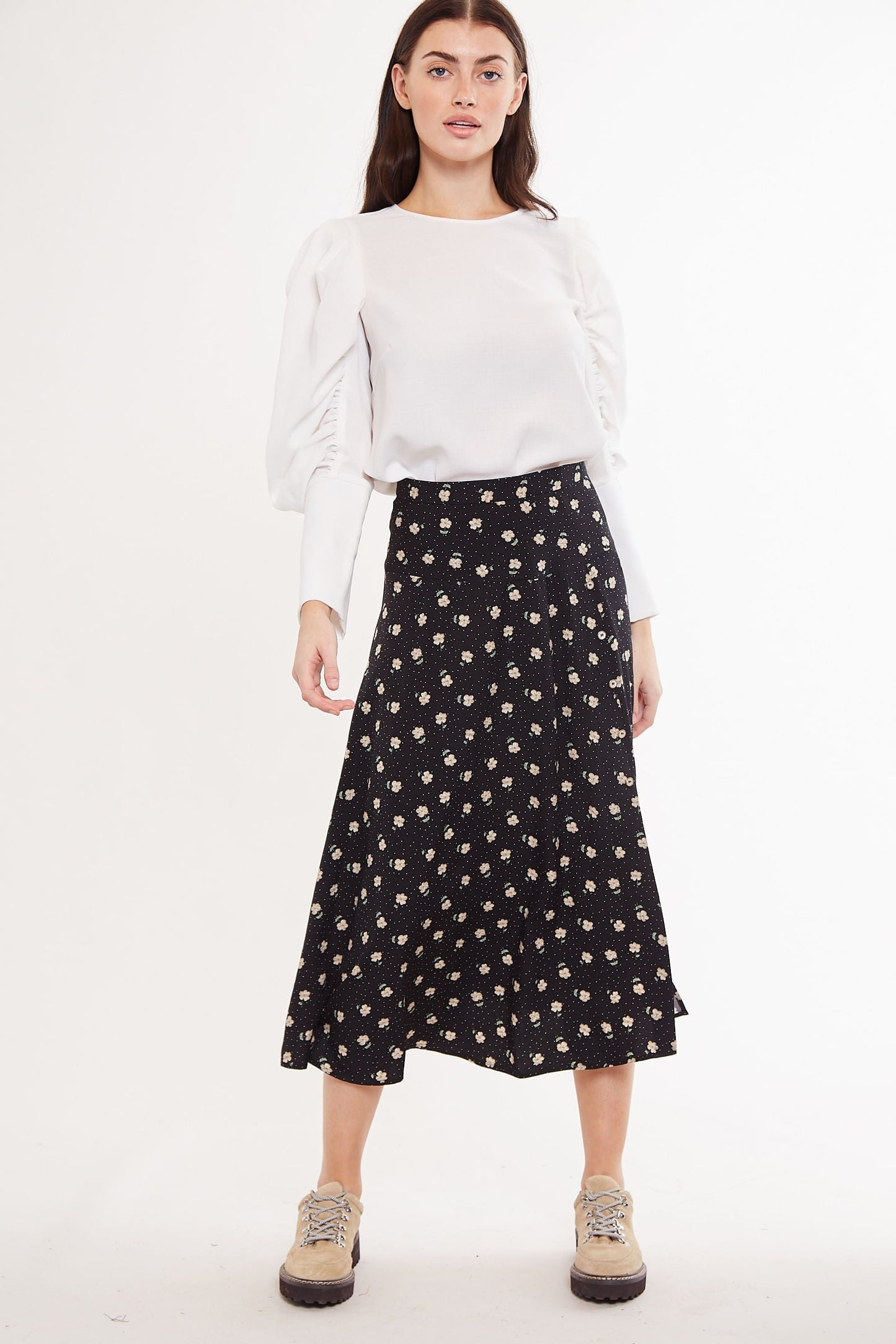 Louche Elif Statement Long Sleeve Blouse