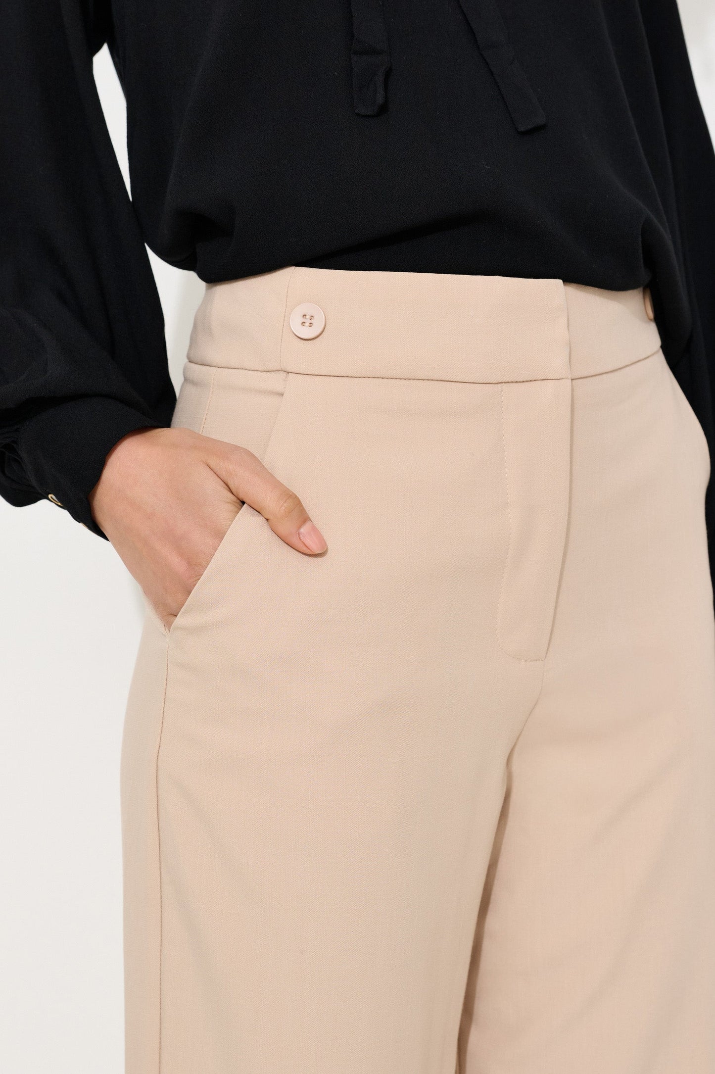 Elina Wide Leg Cropped Trousers