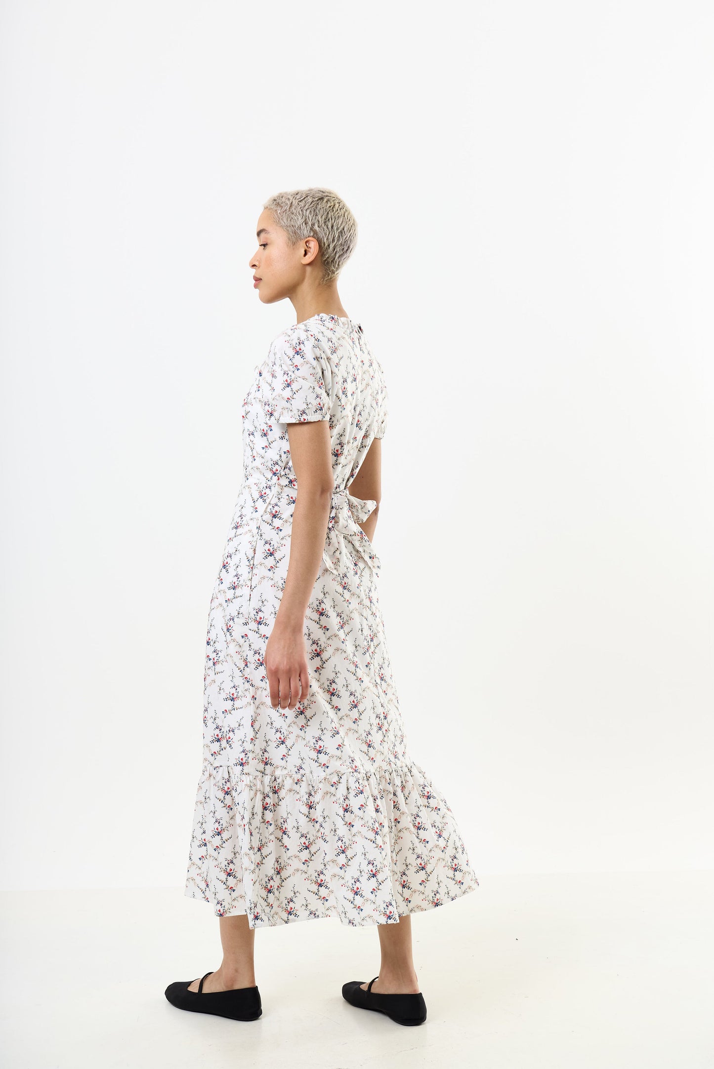 Elois Regency Print Empire Waist Midaxi Dress