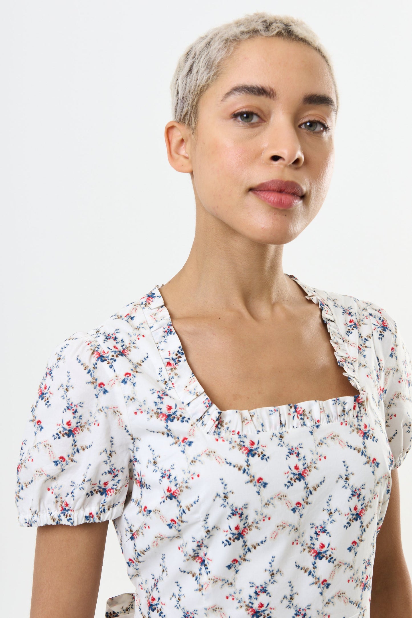 Elois Regency Print Empire Waist Midaxi Dress