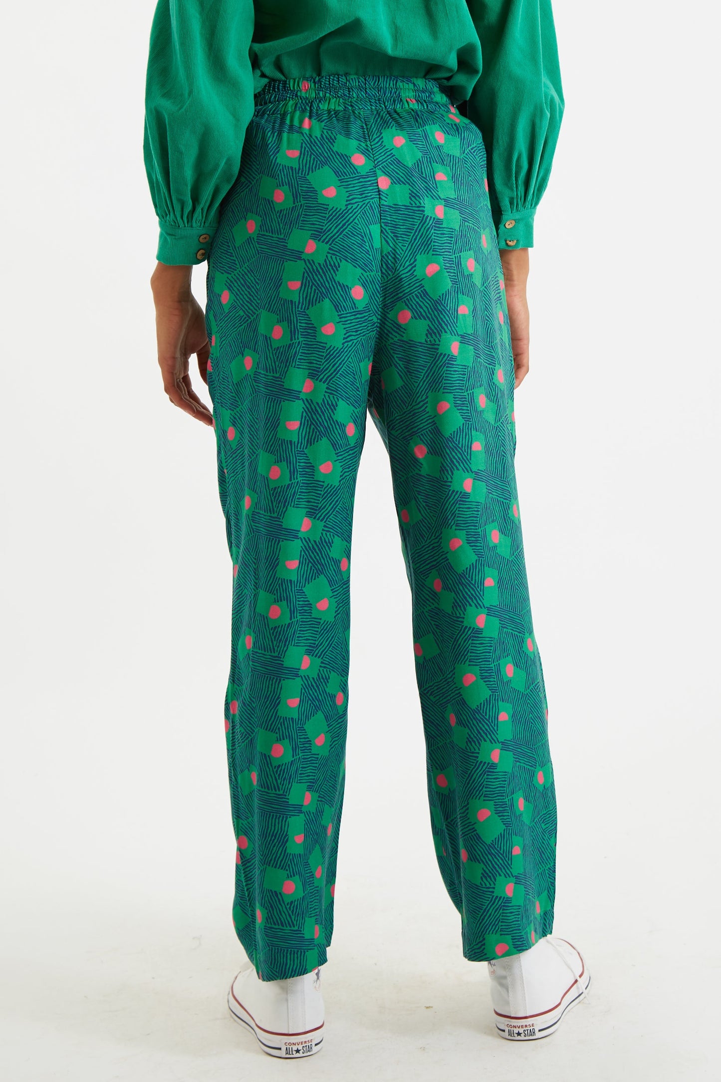 Emmanuelle Bauhaus Abstract Pyjama Style Trousers