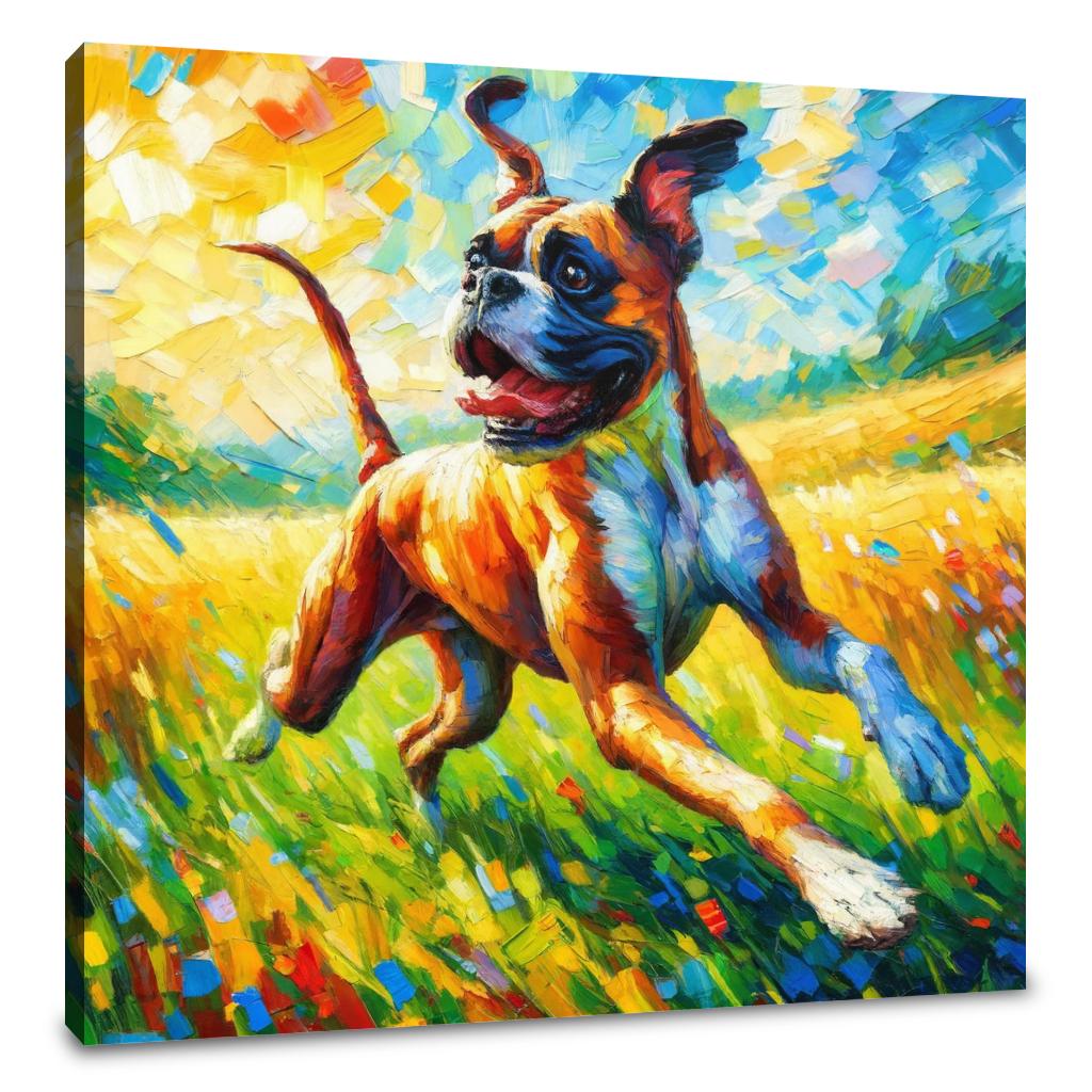 Boxer's Joyful Dance Canvas