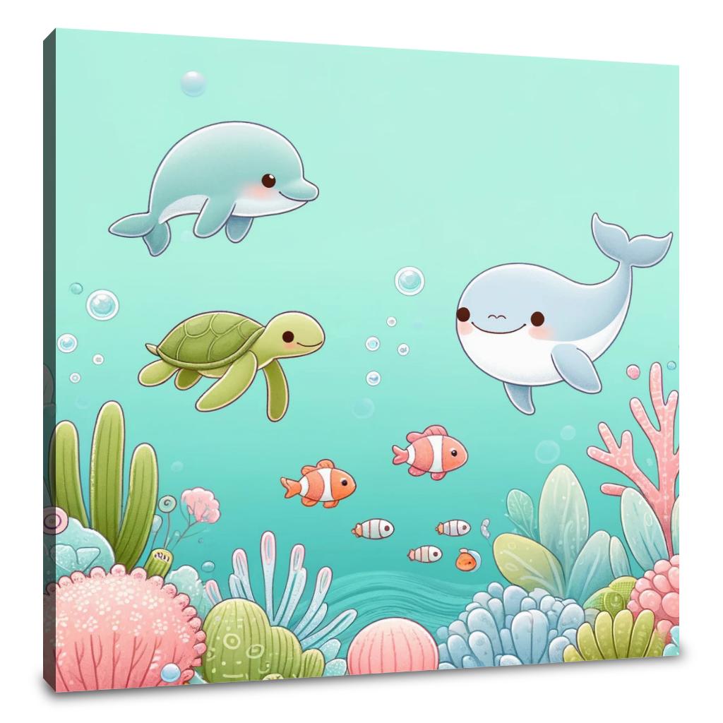 Underwater Friends Canvas