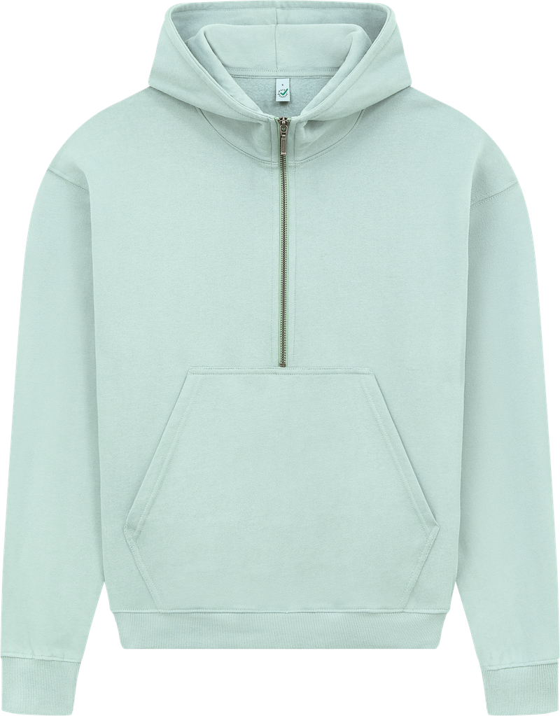 Organic Half Zip Hoodie: Womens