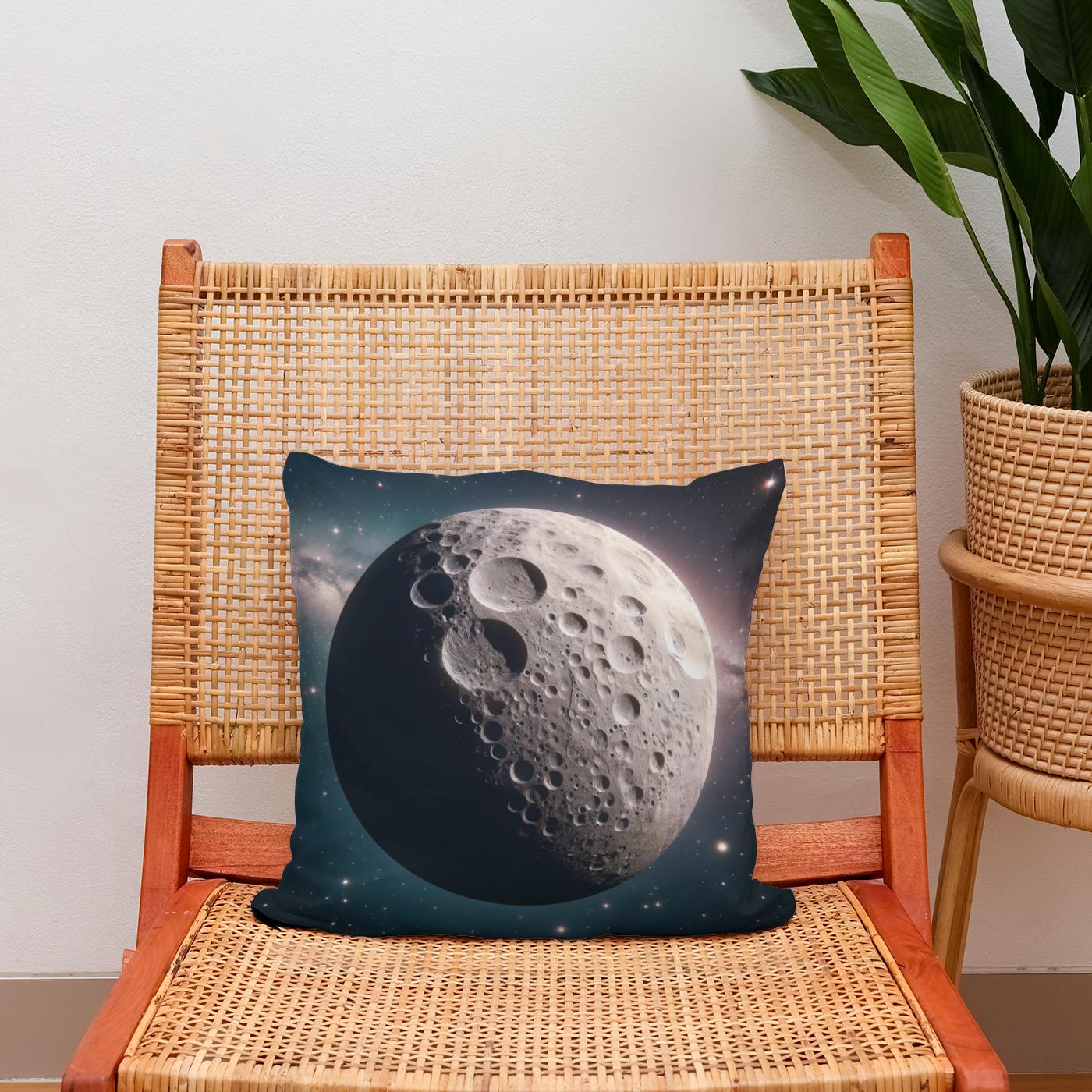 Callisto's Cratered Legacy Cotton Cushion