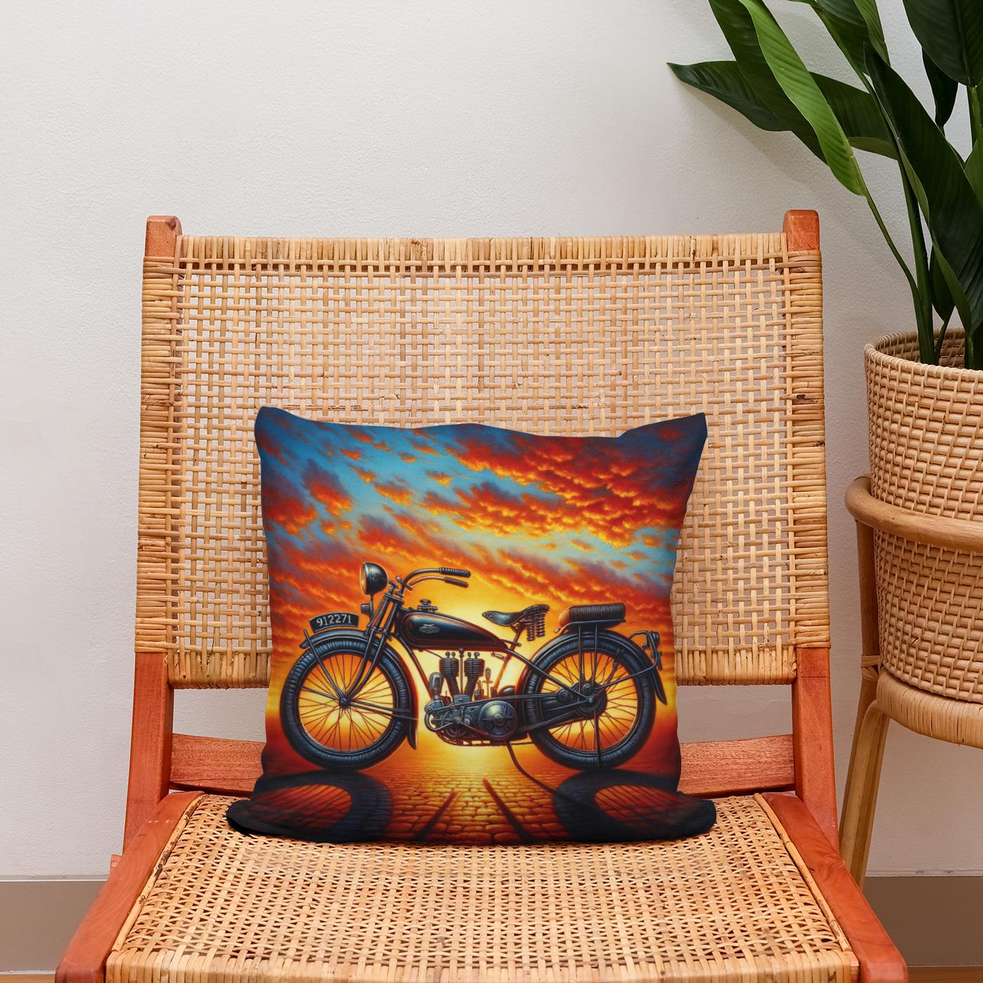 Sunset Ride Cotton Cushion