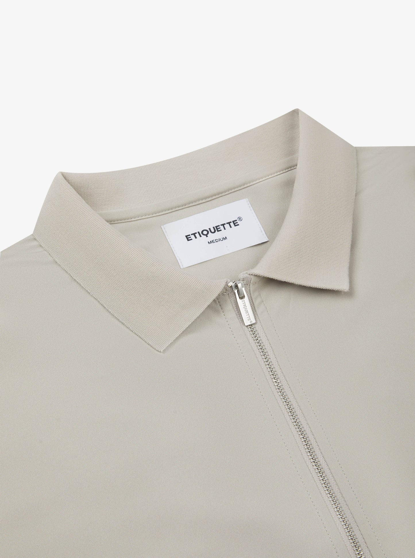 Double Zip Overshirt - Light Grey
