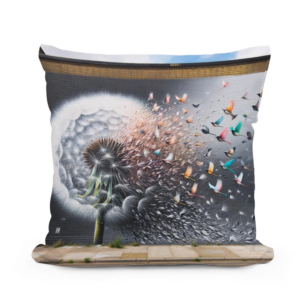 Dandelion Flight Cotton Cushion