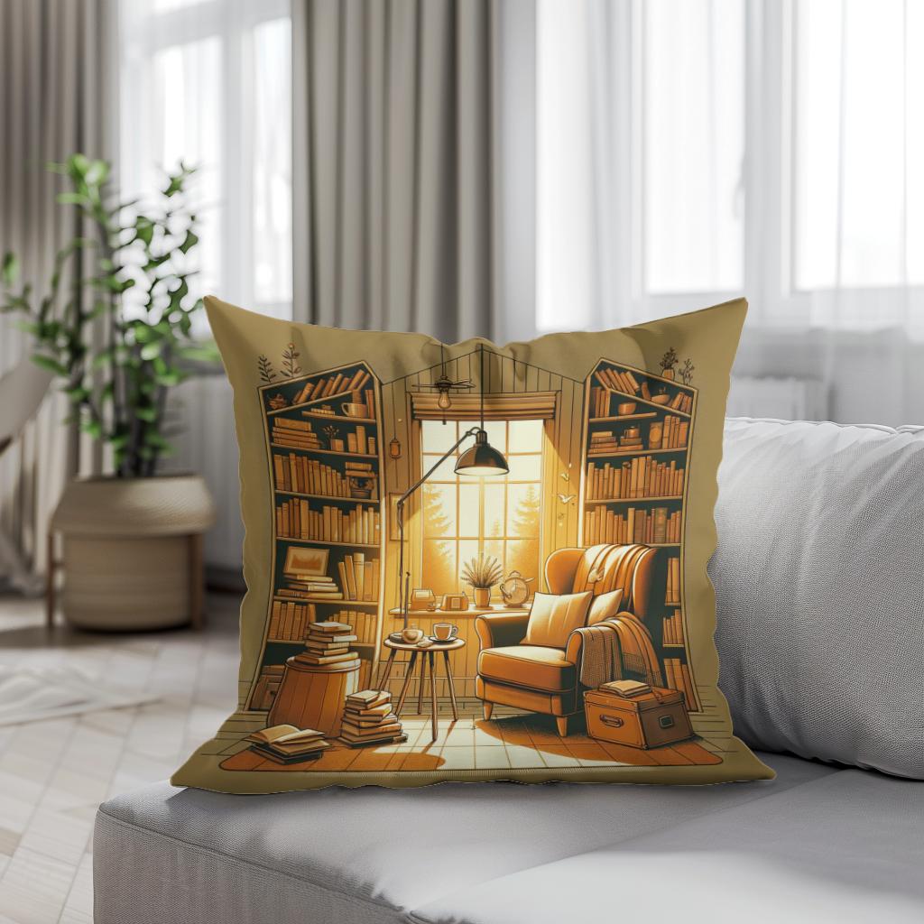 Tranquil Reader's Cotton Cushion