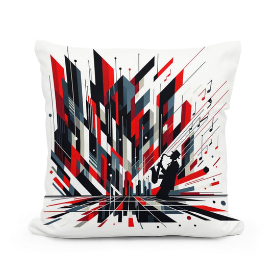 Rhythmic Jazz Geometry Cotton Cushion