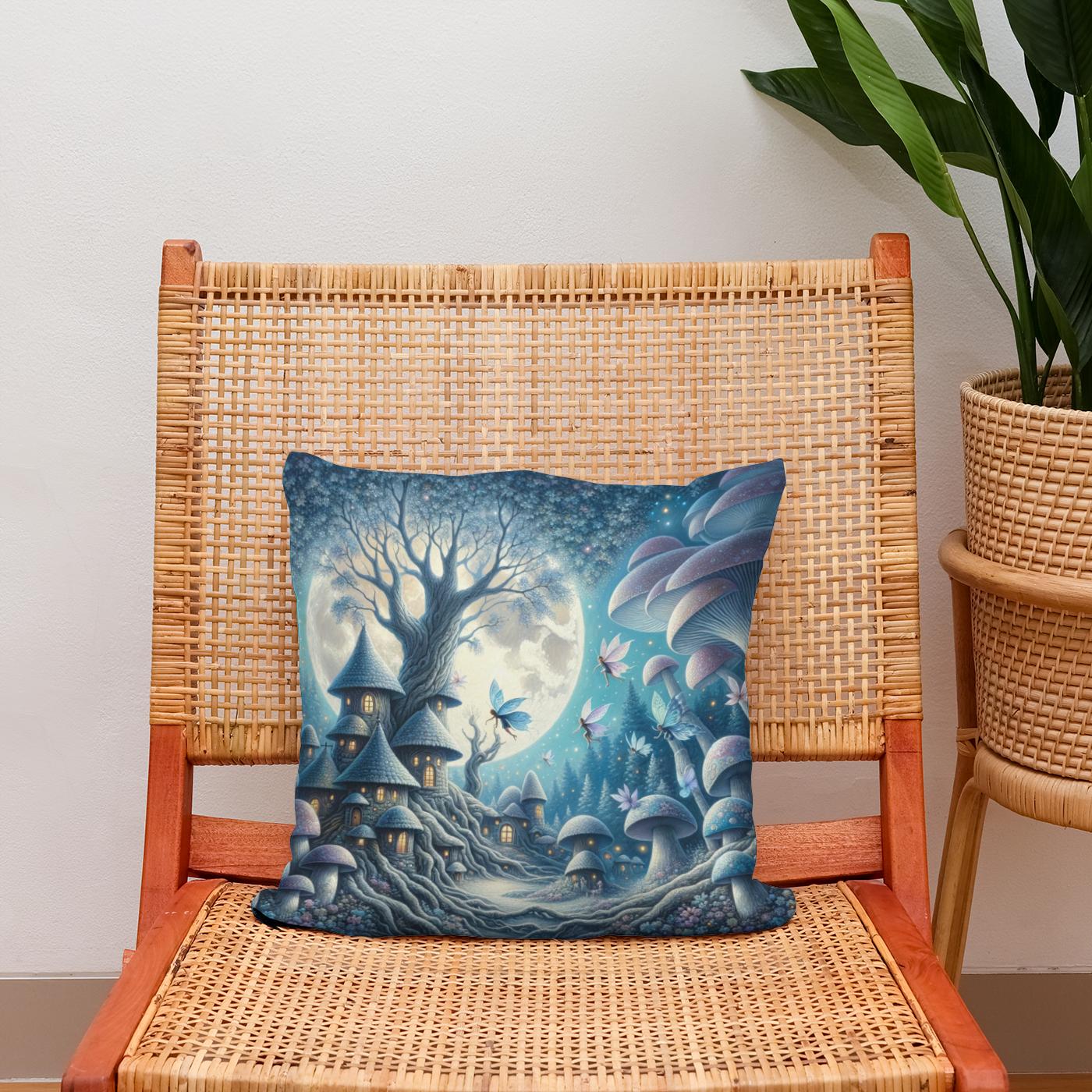 Moonlit Fairies Cotton Cushion