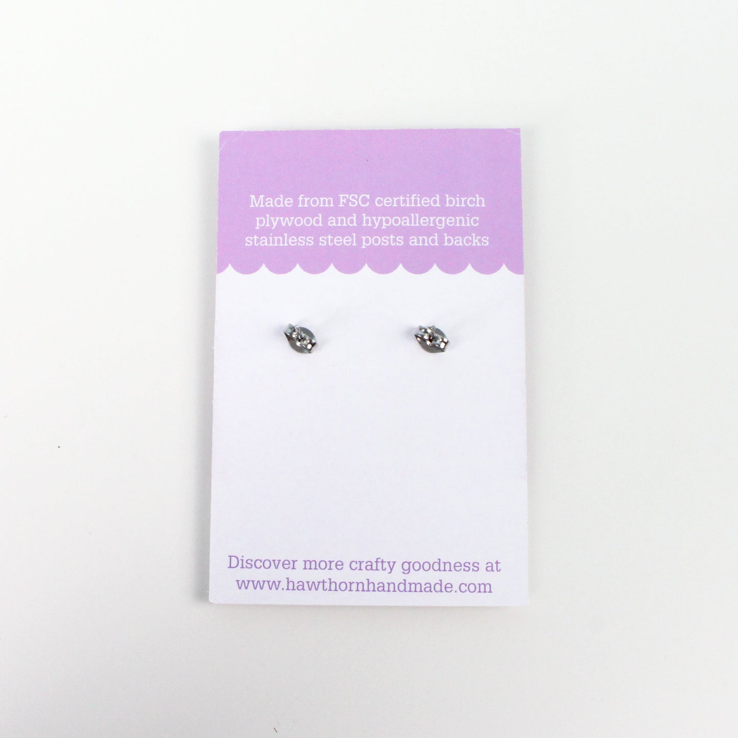 Granny Square Wooden Earrings  - Crochet Gift