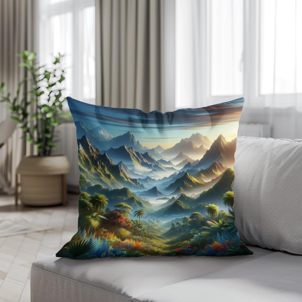 Mountain Tropics Symphony Cotton Cushion