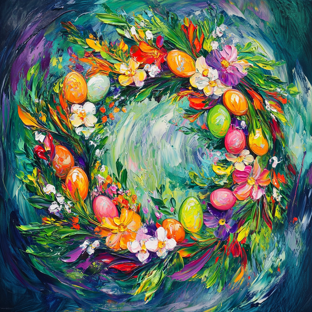 Easter Wreath Expression Canvas