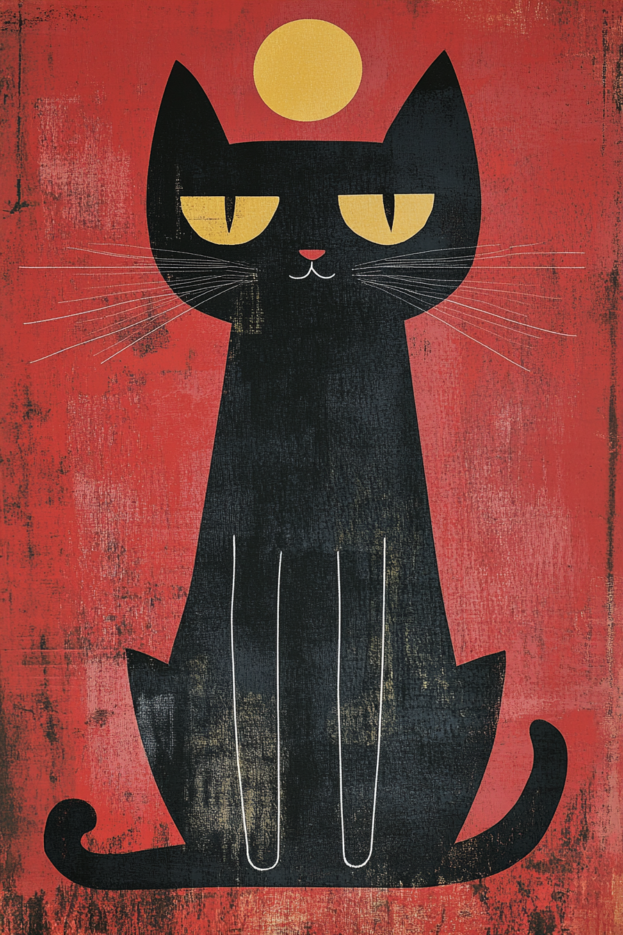 Edgy Black Cat Blanket