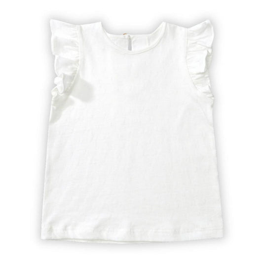 Edie Frill Top - White
