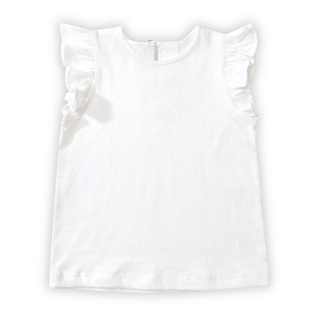 Edie Frill Top - White