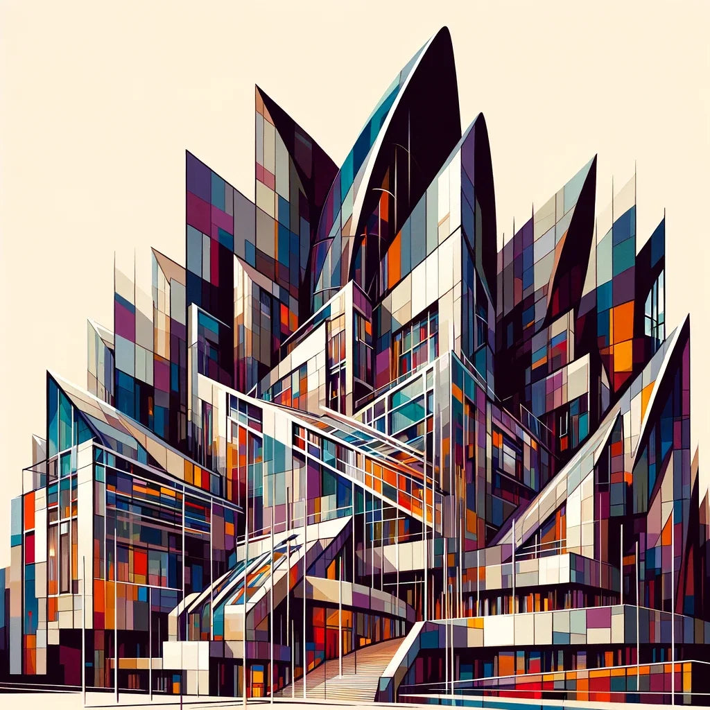 Edinburgh Scottish Parliament Abstract Vision Canvas