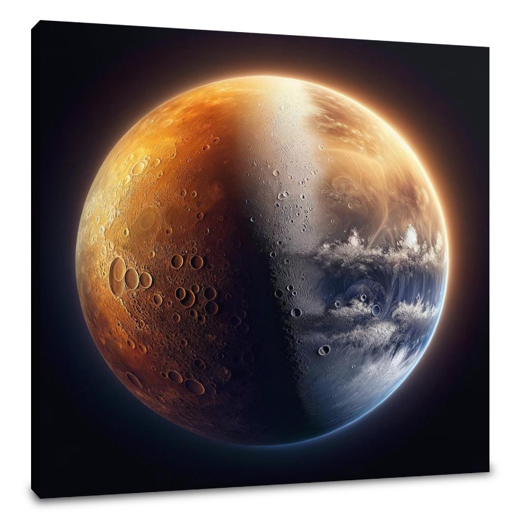 Mercury's Twilight Divide Canvas