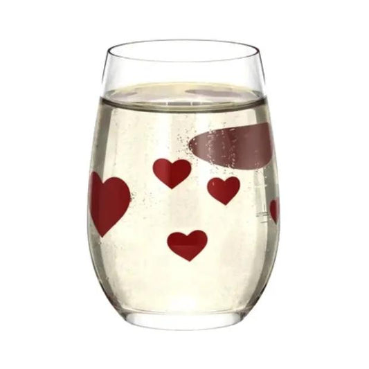 L'Amour Red Heart Whisky Tumbler Set - 335ml - Set of 6