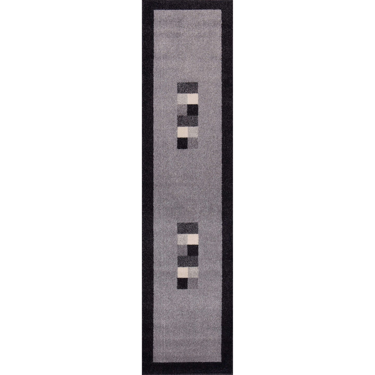 Ephesus Grey Black Rug | 7439GB