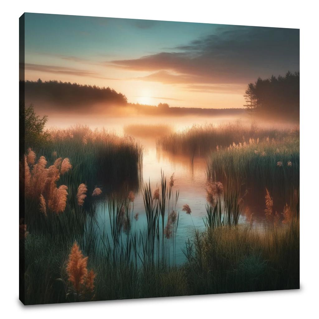 Dawn Wetlands Serenity Canvas