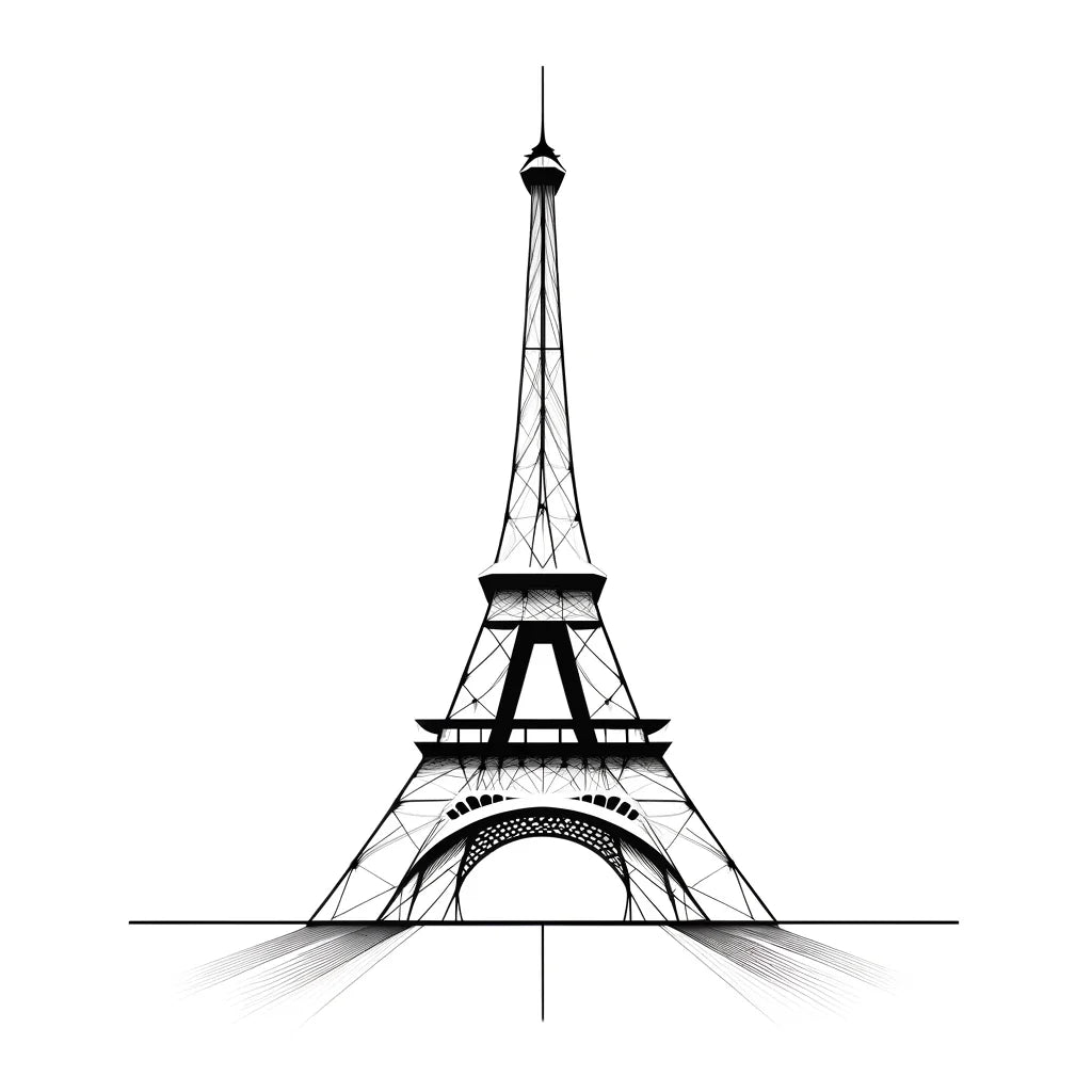 Eiffel Tower Geometry Paris Canvas