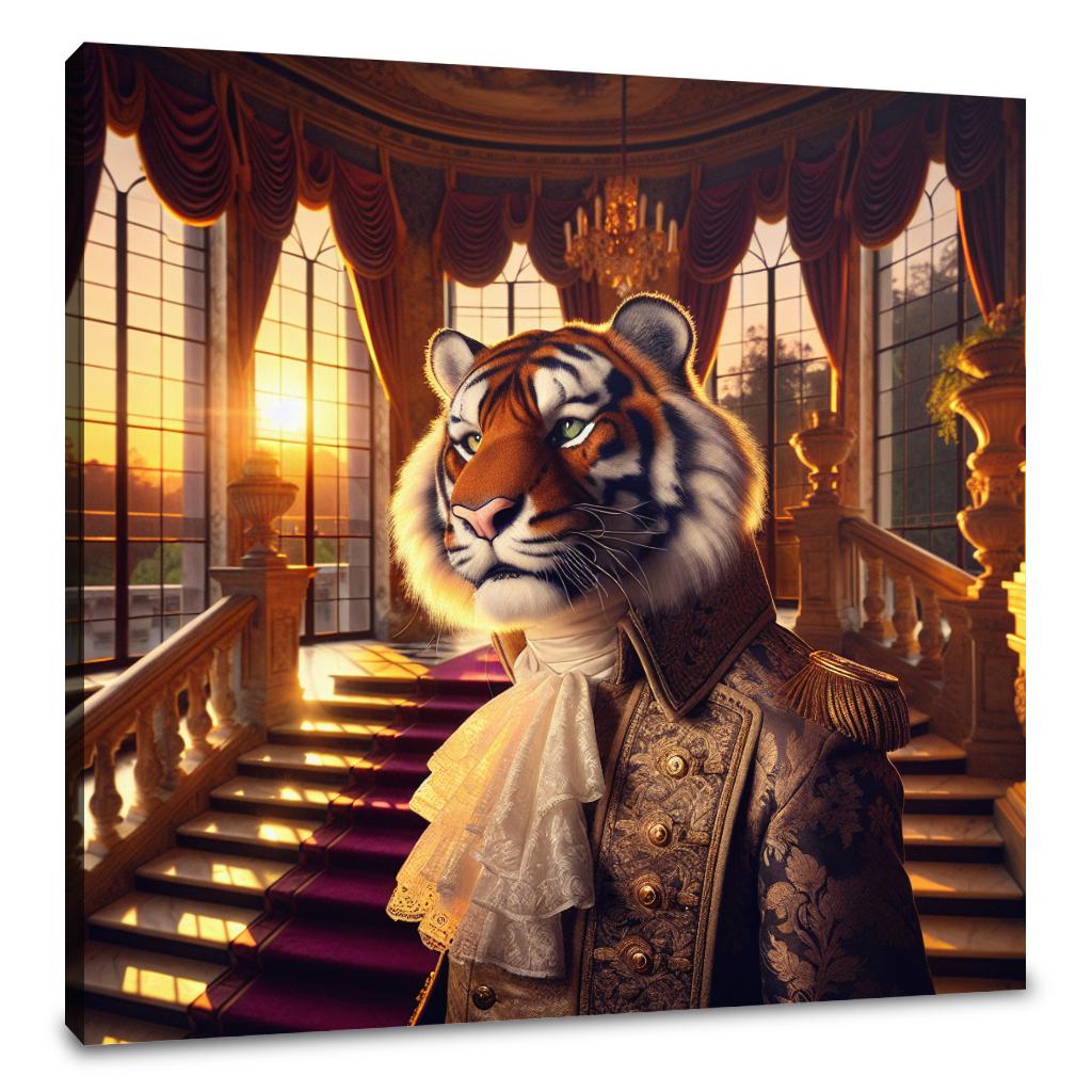 Regal Tiger Sunset Majesty Canvas