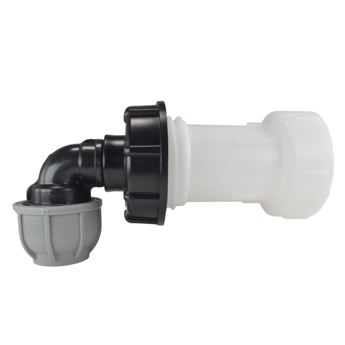 IBC Extender with 2” S60X6 Cap and 32mm MDPE Elbow