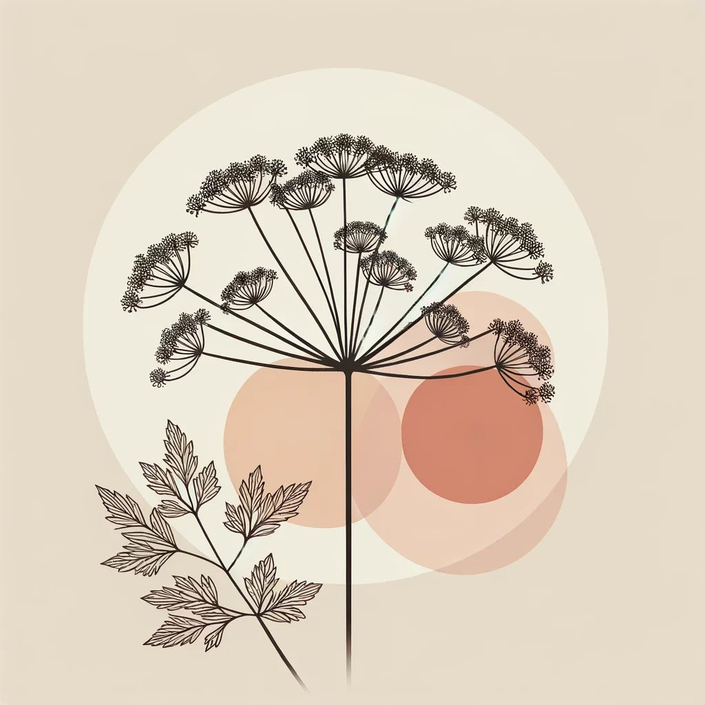 Elegance in Silhouette: Anthriscus Canvas