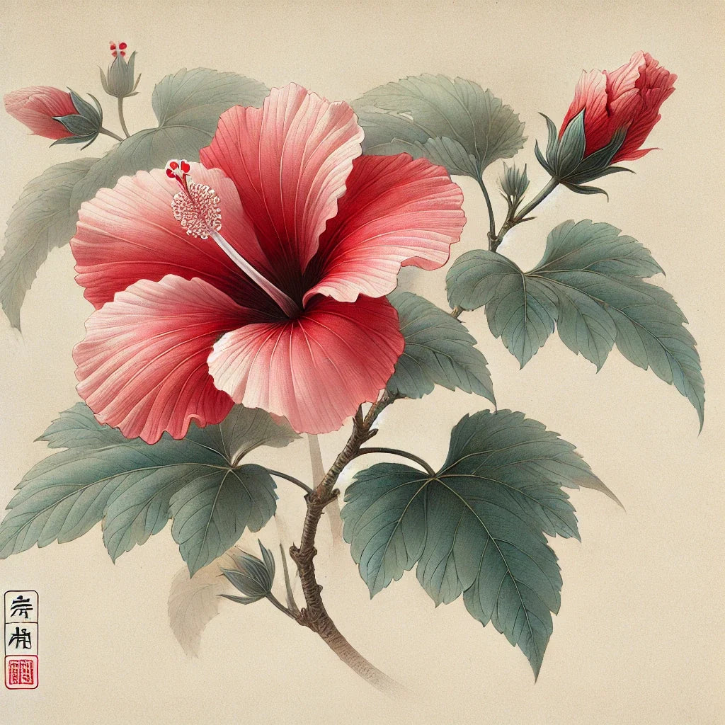 Elegant Hibiscus Blossom Canvas