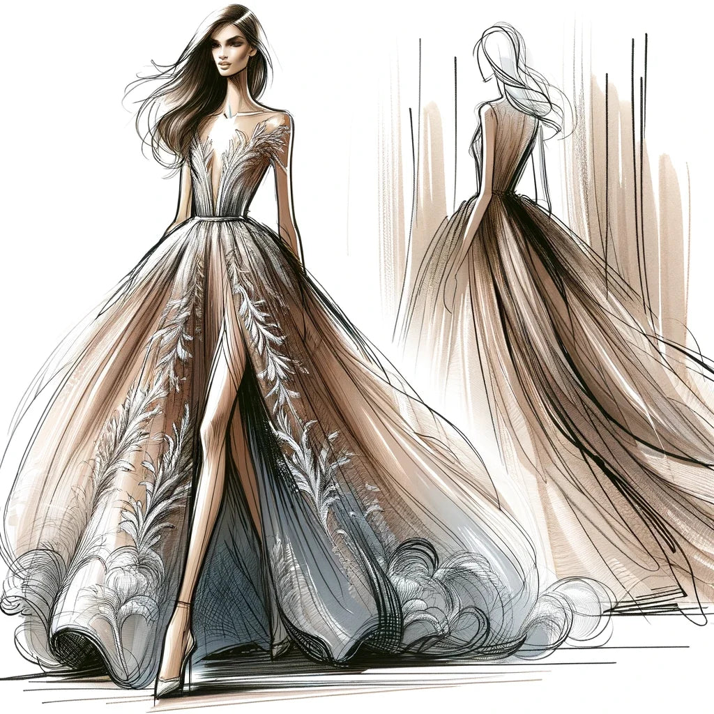 Elegant Runway Model Canvas