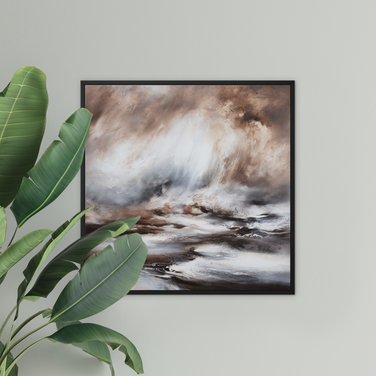 Elemental Square Framed Printed Canvas